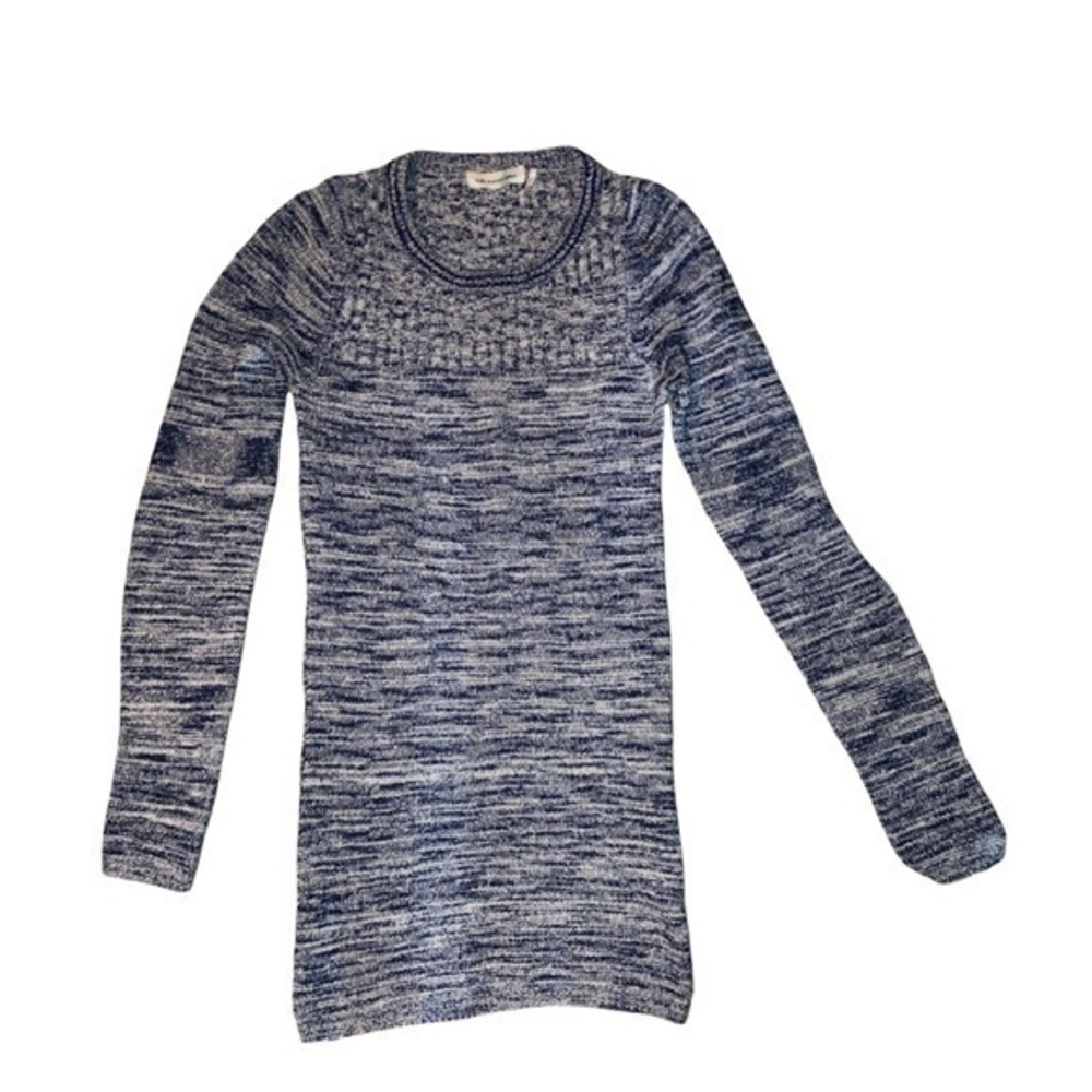 Isabel marant blue stretch mini sweater dress